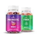 BeLive Digestive Bundle Probiotic och Fiber Gummies för Digestive och Gut Health, Sugar Free, Vegan