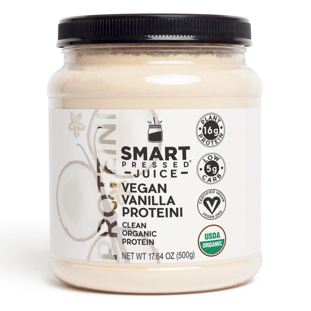 SMART Pressad Juice Vegan Vanilla Proteini | Premium Organic Plant-Based Protein Powder | Clean Lean Protein Shake | Bästa Detox Smoothie Inga fillers | Keto Friendly | Tillverkad i USA