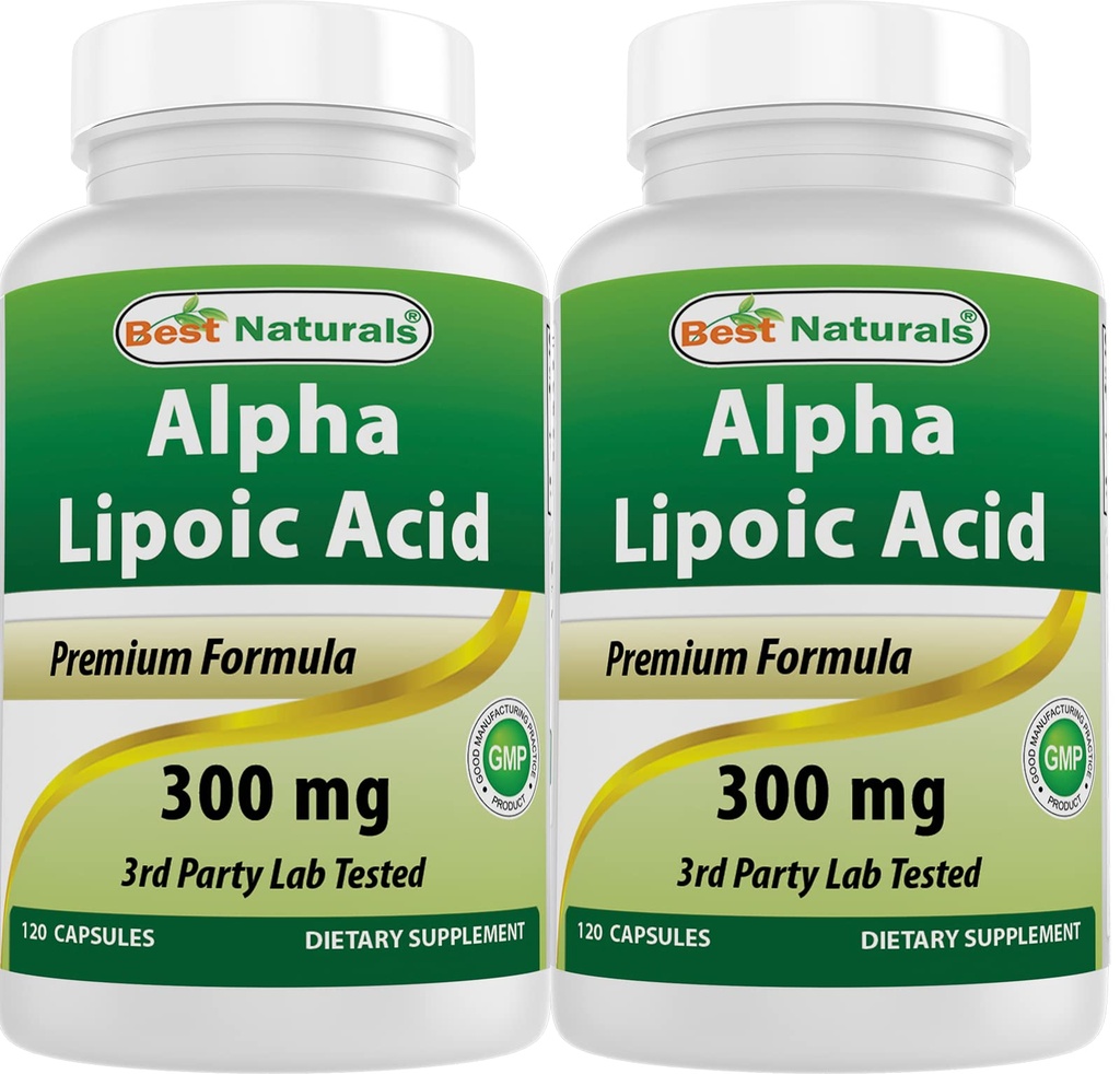 Bästa Naturals Alpha Lipoic Acid 300 mg 120 kapslar (120 greve av 2)