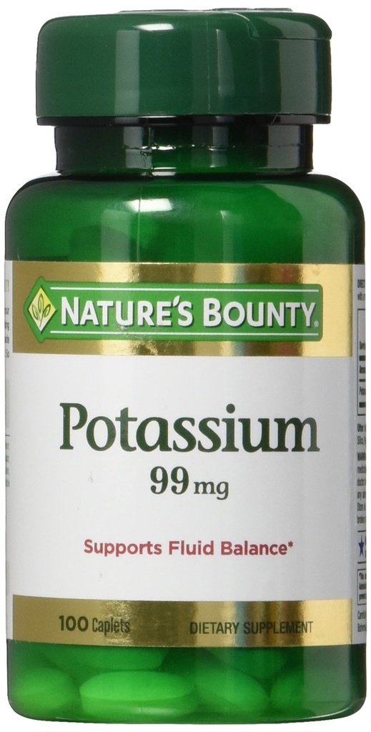 Nature's Bounty Kaliumglukonaatti 99mg, 100 Caplets