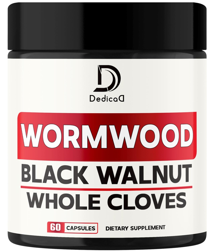 12in1 Wormwood-kapselit Musta pähkinän Mausteneilikka, inkivääri, kurkuma Curcumin & Black Pepper - immuunijärjestelmä - 60 kapselia