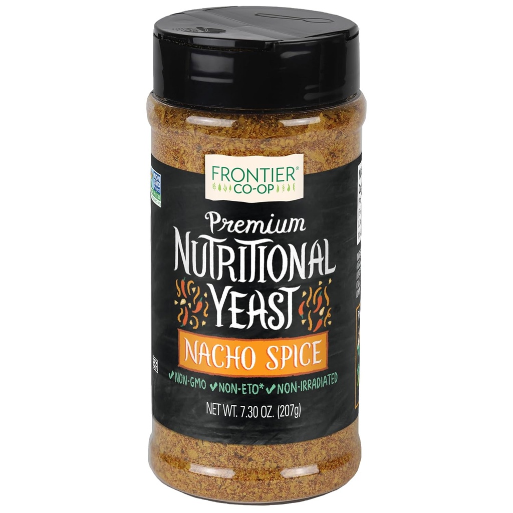 Frontier Co-op Nacho Spice Nutritional Jeast B-vitamiinin kanssa B12, 7.30 oz - Popcorn, välipalat, pasta ja keitto