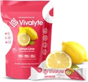 Electrolyte Powder No Sugar Stevia Sweetened 100% Natural Hydration Packets - 20 greve | Natrium, Kaliumcitrat & Magnesium L-Threonate (5,64, Lemon)