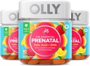 Olly Prenatal Multivitamin Gummy, Folic Acid, vitamin D, Omega DHA, Chewable Supplement, 60 Gummies Citrus 3 Count