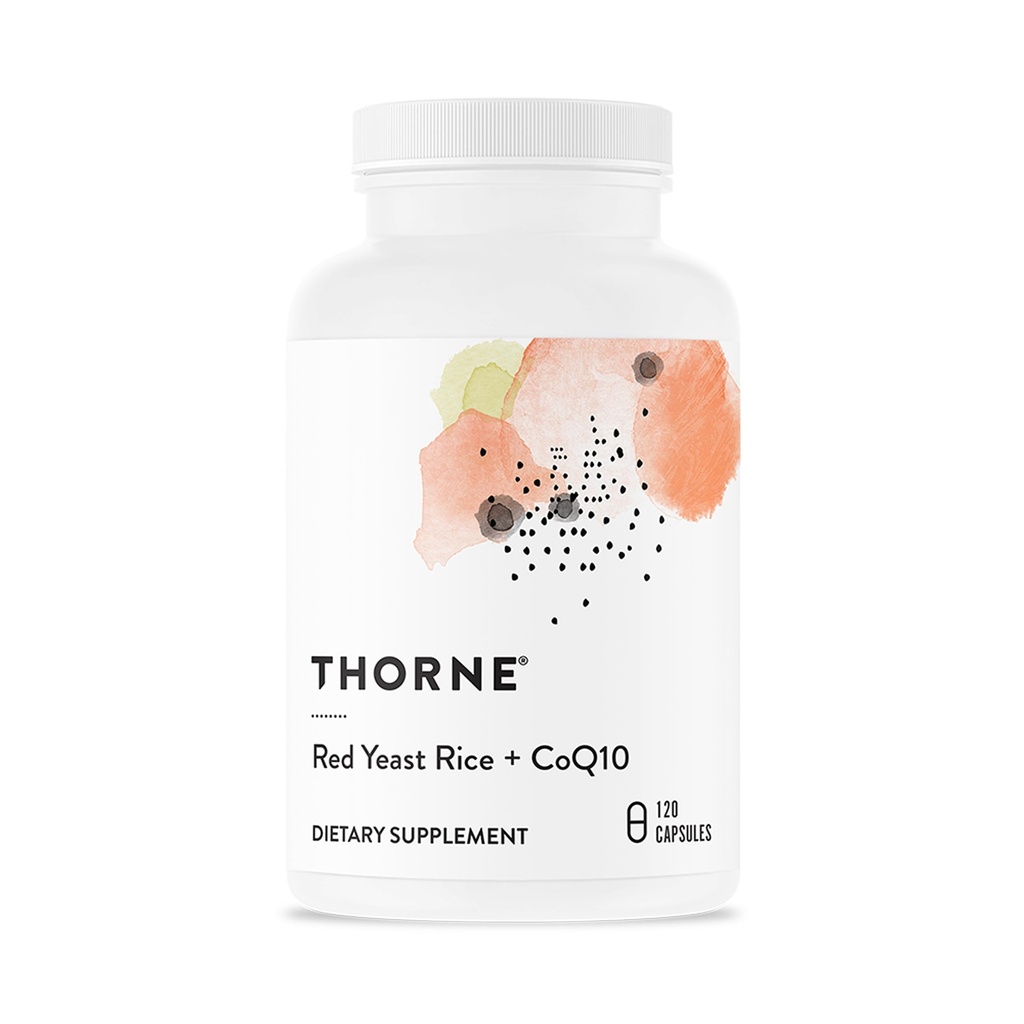 THORNE - Punainen riisi + CoQ10 - Säilytä terve Kolesterolitasot ja tukee sydän- ja verisuoniterveyttä - lisätyt hapettumisenestoaineet Support* - Gluteeniton, Dairy-free - 120 tarjoilua