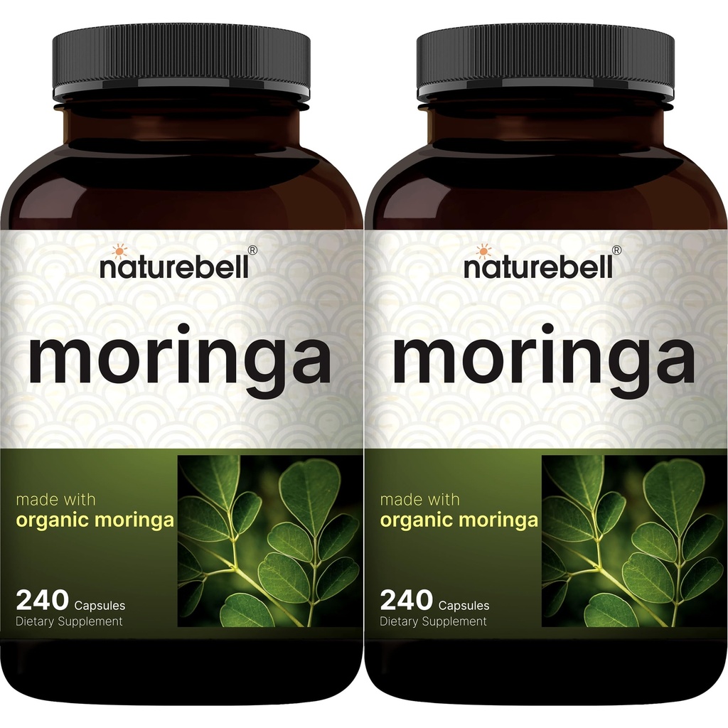 NatureBell Pure Moringa Capsules 8000mg Per Serving (2 pakkaus) 