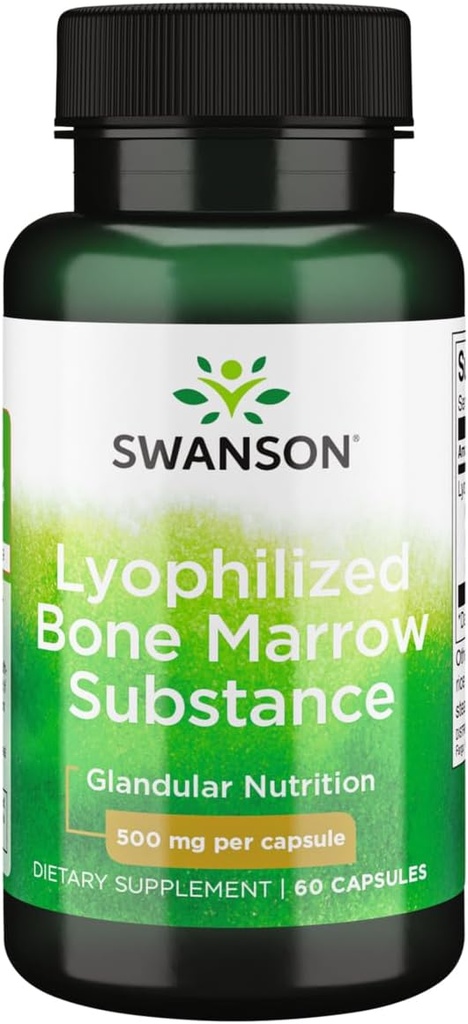 Swanson Raw Lyophilized Bone Marrow Cancer 500 Milligrams 60 Kapselia