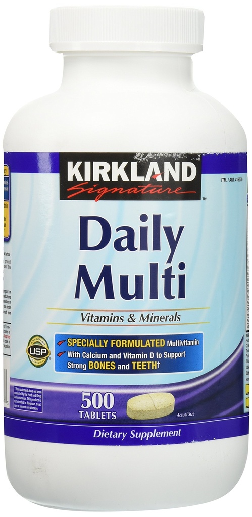 Kirkland Signature Daily Multi, 500 tabletter (2 Pack)