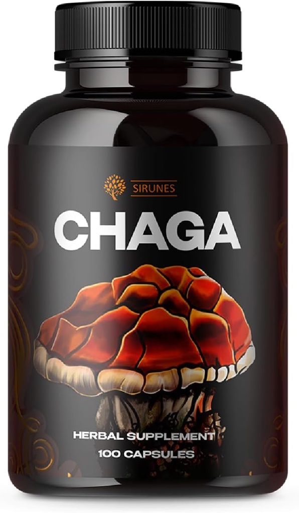 SIRUNES Sienen täydentää Chaga sieniä kapselit 100 Count ... 1000mg Luonnollinen luomu sieniä Chaga sieni Powder ... Antioksidantti täydentää immuunitukea, energia Boos