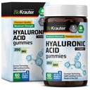 BIO KRAUTER Hyaluronic Acid Gummies w/Vitamin C - 250 mg - 60 Vegan Chews - Hyaluronic Acid Supplements - Pektiinipohjainen