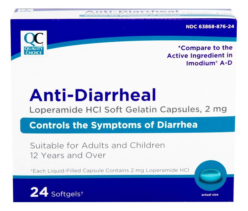 Quality Choice Loperamidi 2 mg Diarrheal 24 Count Softgel