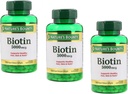 Natur Bounty Biotin 5000mcg 150 Rapid Release Softgels (Value Pack på 3)