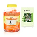 Spring Valley Extra Strength Vitamin C Immune Health Dietary Supplement Vegetarian Gummies, Orange, 500 mg, 120 greve + Exklusiv VitaMax Vitamin Guide (2 objekt)