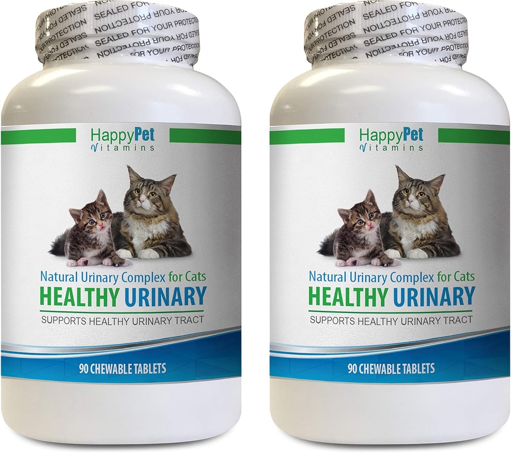 kissan inkontinenssi lisäravinteet - CAT Terveellinen virtsatie Complex - UTI Solution - Natural Formula - kissa Karpalojauhe - 2 pulloa (180 tablettia)