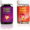 Sienet Sieni lisäravinteet, Digestio / Immuniteetti Bundle, Super Prune 30 Count Gummies + Super Shield 60 Count Kapselit