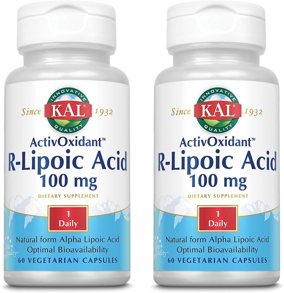 KAL 100 Mg R-lipoiinihappo Activoxidanttitabletit, 60 .