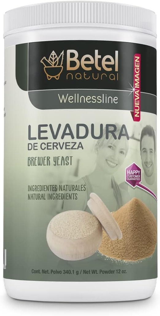 Levadura de Cerveza Polvo | Brewers Yeast Powder av Betel Natural | Hälsosam källa av B-vitaminer och mer | Debittered - 12 Ounce