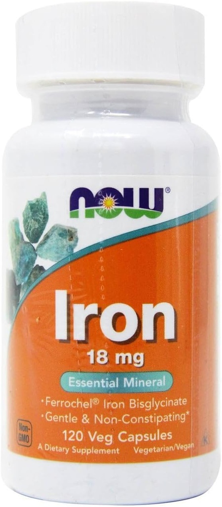 Nu Foods Iron Ferrochel(r), 120 Vcaps 18 mg (Pack av 2)