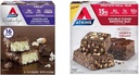 Atkins Chocolate Coconut Bar 16 Count, Double Fudge Brownie Protein Ateria Bar 5 Count Bundle