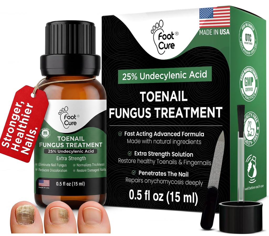 FOOT CURE varpaankynsien hoito sormenkynsien, kynsien korjaus, varpaankynsien pehmentäjä, keltainen varpaankynsien hoito, kasvaneet kynnet ja jalkasienen hoito Extra vahvuus (Pack of 1)