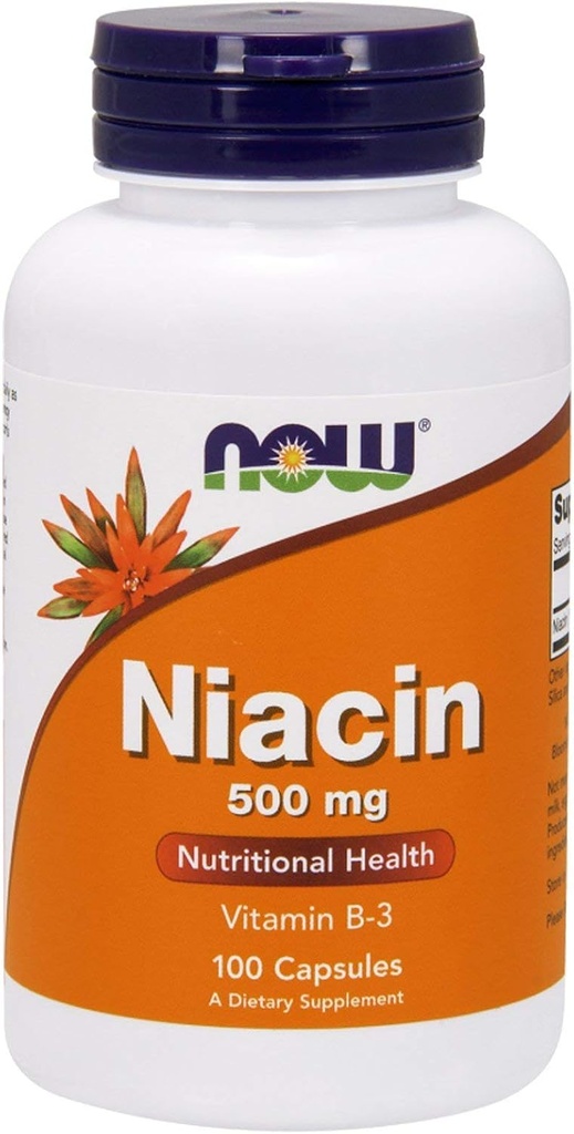NOW Foods - Niacin Vitamin B-3 500 mg. - 100 kapslar (multipack)