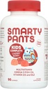 SmartyPants Kids Multivitamiini Gummies: Omega 3 kalaöljyä (EPA/DHA), D3-vitamiinia, C-vitamiinia, B12-vitamiinia, B6-vitamiinia, K-sinkkiä immuunitukeen, viinirypäleitä, kirsikka- ja marjamakuja, 90-lukua (22 päivän tarjonta)