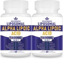 Liposomal Alpha Lipoic Acid 1600mg per servering, Alpha lipoic Acid Nutritional Supplements for Antioxidant Health, Energy and Metabolism-Gluten Free&Non GMO 120 kapslar