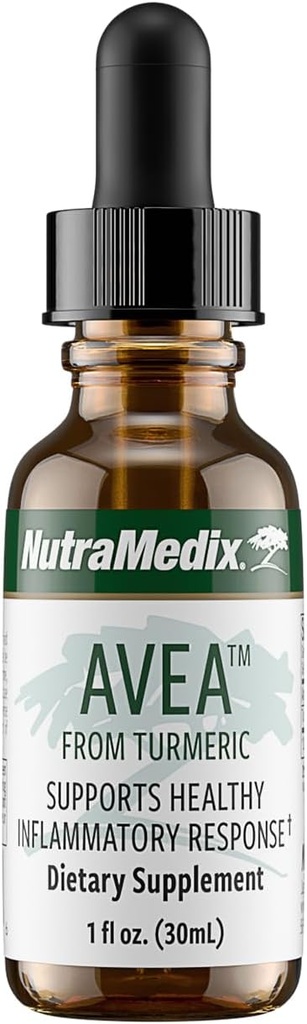 NutraMediax Avea Turmeric Extract - Liquid Turmeeric täydennysosa stressiä, mielialan tuki & edistää terveen tulehtumisen vaste - Päivittäinen stressi helpotus drops (1oz / 30 ml)