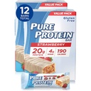 Puhdasta proteiinipatukkaa, korkeaa proteiinia, ravitsevia välipaloja, jotka tukevat energiaa, vähäsokeria, gluteeniton, mansikkakreikkalainen jogurtti, 6 baaria 1,76 Oz, 2 pakkaus