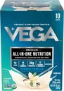 Vega Organic All-in-One Vegan Protein Powder, Ranskalainen vanilja - Superfood Ingredients, Vitamiineja Immuniteetti Support, Keto Friendly, Pea Protein for Women & Men, 13.5 oz (Packaging May Vary)