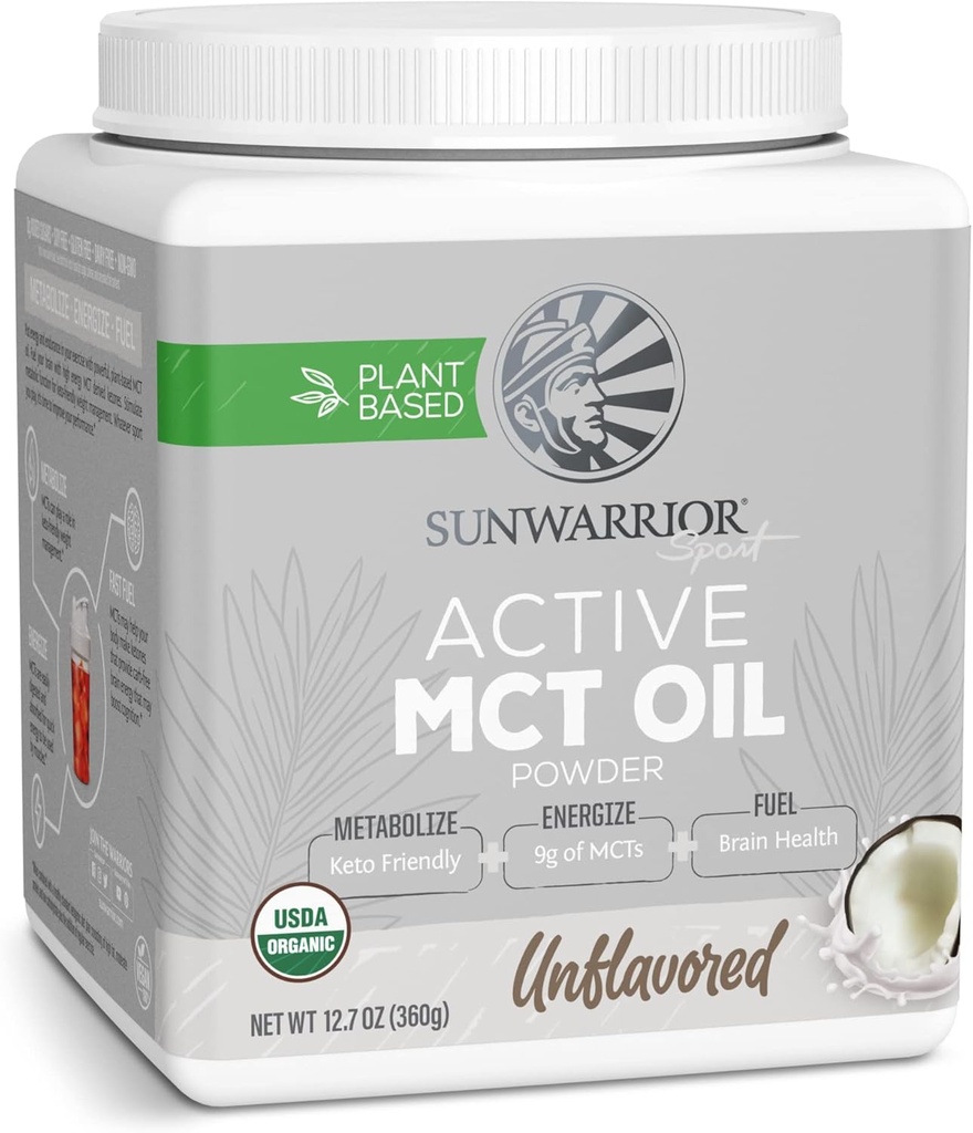 Sunwarrior Organic MCT Oil Powder Supplement Medium-Chain Triglyseridit Pure Coconut ... Keto USDA Sugar Soy Gluten Dairy Free non-GMO...