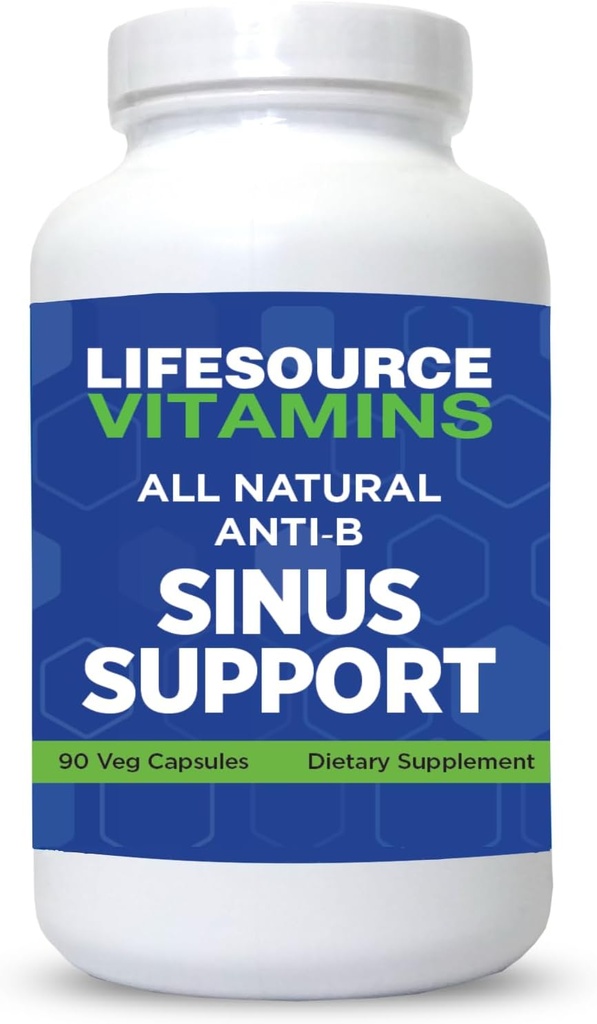 LifeSource vitamiineja Kaikki luonnolliset anti-B Sinus tuki ... 14 Kaikki luonnolliset ainesosat - 90 kapselia - ominainen Formula