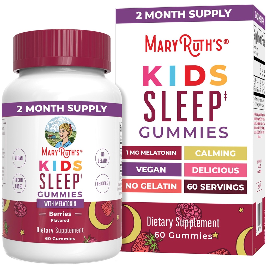 MaryRuth Organics Melatoniini Gummies for Kids 2 kuukauden toimitus ... Unipurukumia lapsille 4 vuoden ikäisille...