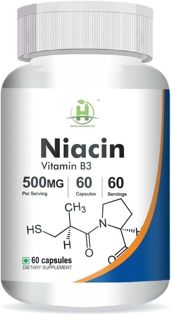 Generic Niacin (Vitamin B3) 500mg energiatasot...