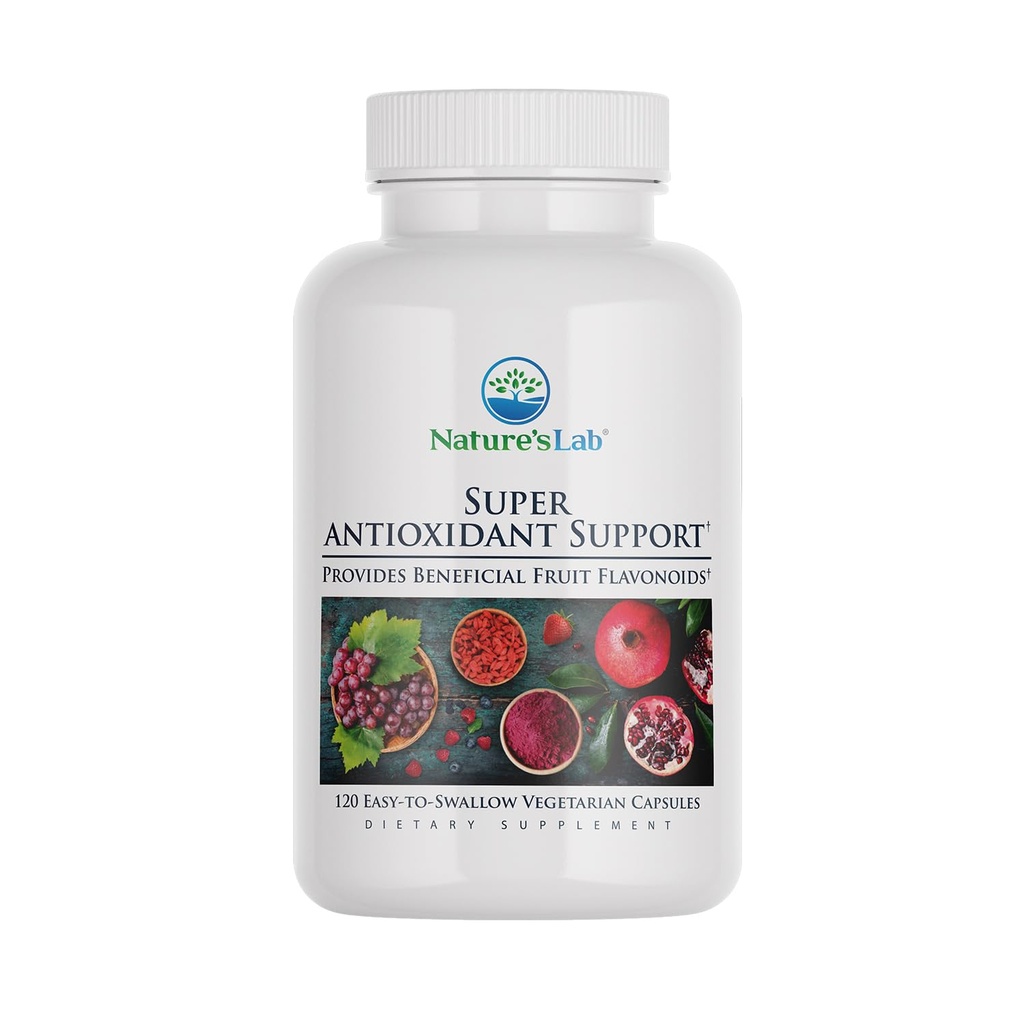 Naturens Lab Super Antioxidant Support - Resveratrol, Acai, Goji Berry, Noni Fruit, Pomegranate - 120 kapslar (60 dagars leverans)