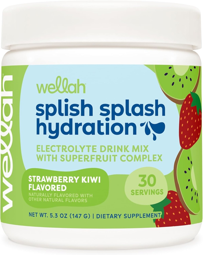 Wellah Splash Hydration Elektrolyyttijuoma Mix (Strawberry Kipsi maku, 30 tarjoilua)