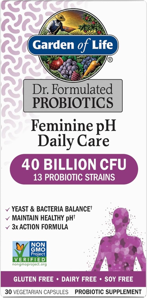 Garden Of Life, Femini Ph Daily Care Probiotic Capsule, 30 greve
