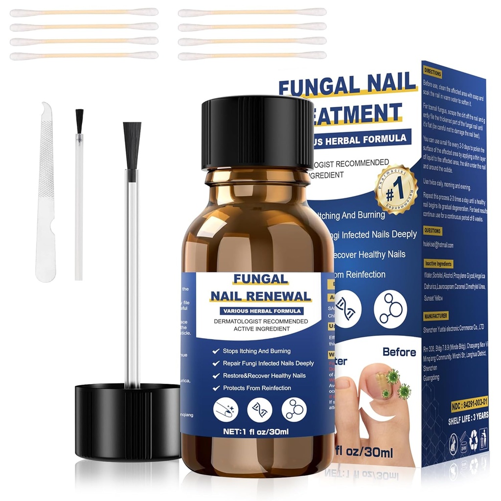Toenail Fungus Behandling,Fot Fungus Behandling Extra Styrka,Fungus Nail Behandling, Tå Nail Fungus Behandlingar För Fungi Nail gul tånagelbehandling (1fl oz / 30 ml)