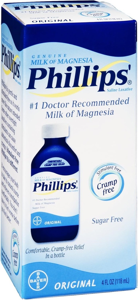 Philips' Mjölk från Magnesia Saline Laxative Original Sugar Free, 4 oz