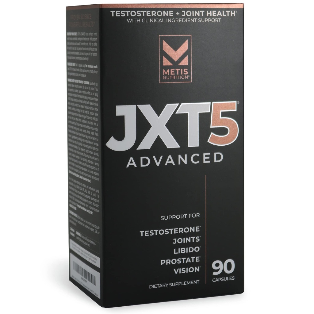 JXT5 Yhteinen terveys - 5-in-1 Miesten terveys täydentää Libido, Prostate, ja Vision - Test Boost, yhteinen tuki, ja parantaa energiaa (90 kapselia)
