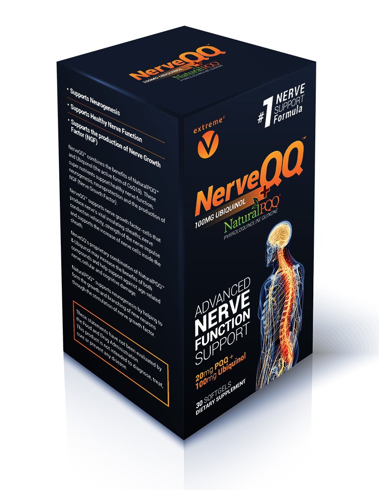 NerveQQ Ultra Advanced Formula Neuropatia Support - #1 Suositeltava Hermokasvutekijä (NGF) Terveys ja toiminta. 100mg Ubiquinol (QH) Plus Natural PQQ 20mg (kasvissyöjä Softgels)
