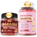 NEVISS Sugar Free 1Pack Maca Root täytetyt Gummies & 2Pack Myo-Inositol & D-Chiro Inositol Gummies