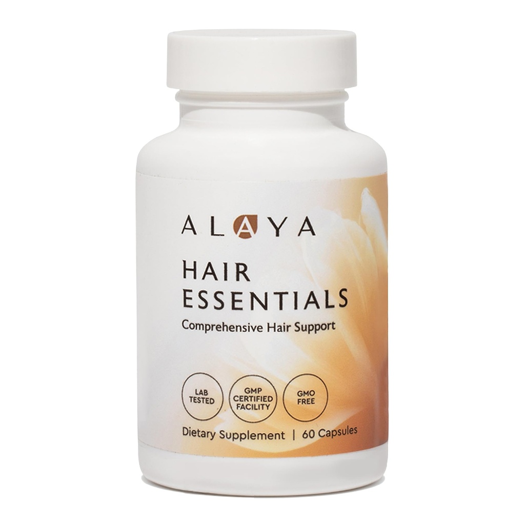 Alaya hiukset Essentials - Hiusten täydentää Biotiini, Keratin, Foolihappo, B12, B6 - Lab testattu - Gluteeniton - 30 päivän tarjonta