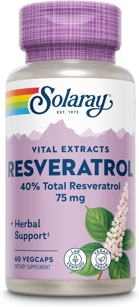 Solaray Resveratrol Supplement, 75 mg, 60