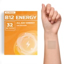 Veru Wellness B12 Energy Patch - Energi, fokus - B12, C, B6, Järn, Guarana och Garcinia Cambogia - External Använd endast 32 räkna