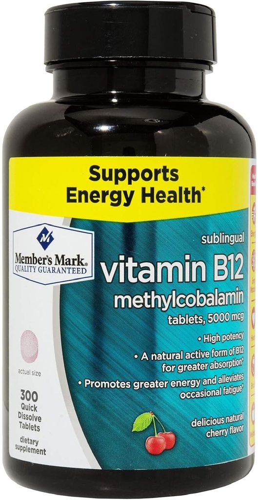 Medlemmar Mark Sublingual Vitamin B12 5000mcg (300 greve)