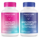 Pink Stork & Blue Stork Hänen ja hänen hedelmällisyytensä Solmio: Hedelmällisyys täydentää naisten, hedelmällisyys täydentää miesten, hedelmällisyyttä prenataali vitamiini, Vitex, Inositoli, Folaatti, B6-vitamiini, 60 kapselia