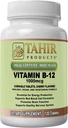 Tahir Halal Vitamin B12 1000mcg: Ökar energi, metabolism och nervsystemhälsa. Vegan & Vegetarian, Dairy-Free, 120 tuggbara tabletter. Tillverkad i USA - Certified Halal.