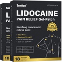 Sumifun 4% Lidocaine Pain Relief Patches - 36 greve Patches for Back, Shoulder, Muscle, Joints, Knee Pain Relief - Lägre Back Pain Relief Products - Smärta Patches Maximal Strength Lidocaine