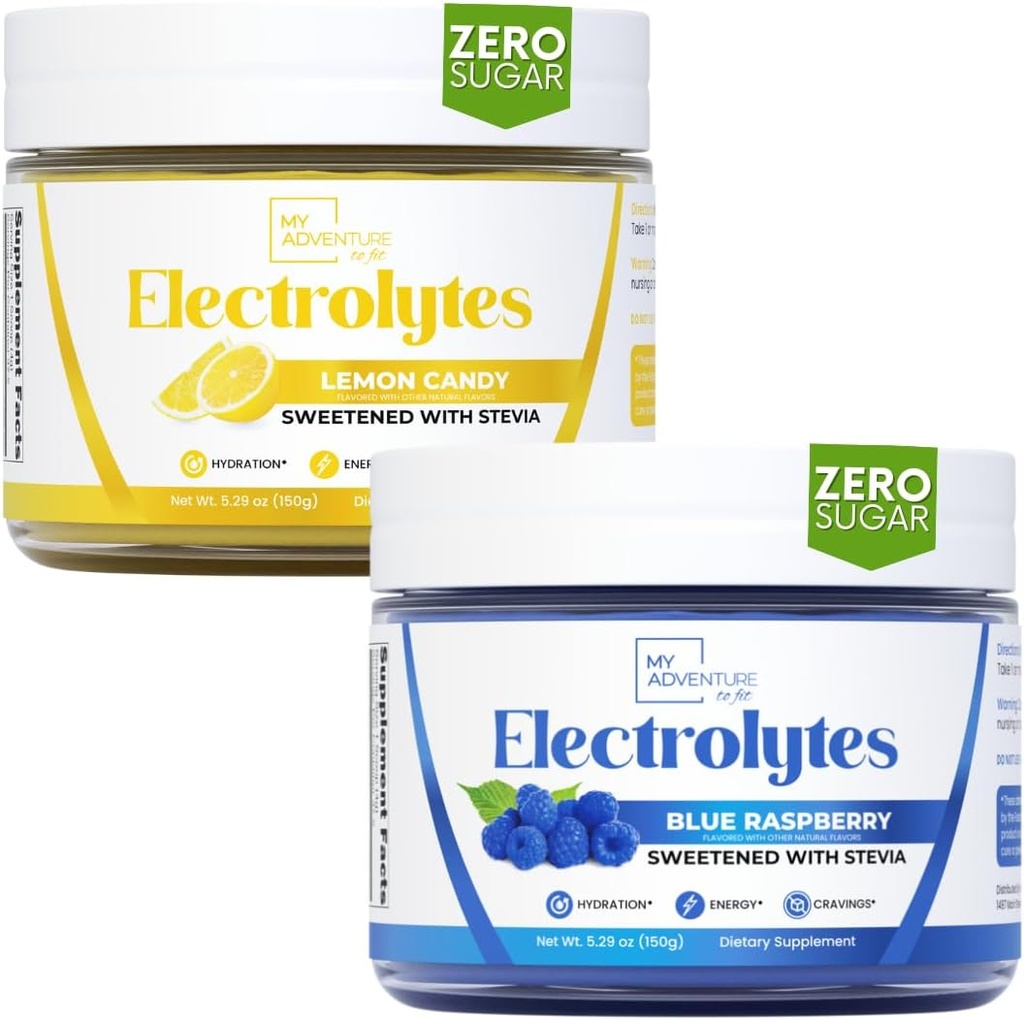 Oma seikkailu Fit Electrolytes - Sininen vadelma + sitruuna Candy maku